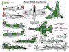 Set Decais F - 51, F - 86, A - 4, Mig 29 e Mirage F1 - cod. 3724