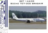 Set Decais Boeing 707 - 300 - Brasair - Cargo RBX DECAIS - cod. 4916