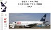Set Decais Boeing 737 - 200 - TAF RBX DECAIS - cod. 5193