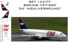 Set Decais Boeing 737 - 200 - TAF - Red / Blue RBX DECAIS - cod. 5194