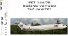 Set Decais Boeing 727 - 200 - TAF - All White RBX DECAIS - cod. 5195