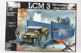Anfibio de desembarque LCM 3, Jeep Willys e Reboque - REVELL ALEMA Anfibio de desembarque LCM 3, Jeep Willys e Reboque - REVELL ALEMA