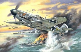 Avião Bf-109 F-4 - WWII German Fighter - ICM