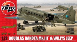 Aviao Douglas C-47 Dakota Mk.III e Willys Jeep - AIRFIX Aviao Douglas C-47 Dakota Mk.III e Willys Jeep - AIRFIX