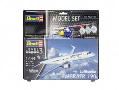 Aviao Embraer 190 Lufthansa Regional C/TINTAS, PINCEIS E COL - REVELL Aviao Embraer 190 Lufthansa Regional C/TINTAS, PINCEIS E COL - REVELL