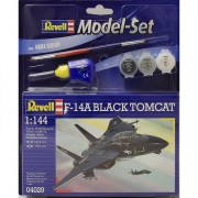 Avião F-14A Black Tomcat c/tintas(3),Pinceis(2) e Cola - REVELL ALEMA Avião F-14A Black Tomcat c/tintas(3),Pinceis(2) e Cola - REVELL ALEMA