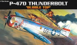Avião P-47D Thunderbolt Bubble Top 12491 - ACADEMY Avião P-47D Thunderbolt Bubble Top 12491 - ACADEMY