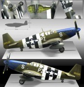 Aviao P-51B Mustang - 1944 -  D-day 70th Anniversary - BLUE ACADEMY