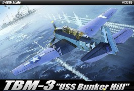 Avião TBM-3 Avenger - USS Bunker Hill                  12285 - ACADEMY