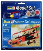 Avião Triplano Fokker DR.I - Barão Vermelho - C/Tintas, Pinc - REVELL ALEMA Avião Triplano Fokker DR.I - Barão Vermelho - C/Tintas, Pinc - REVELL ALEMA