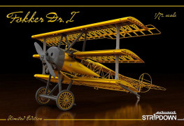 Aviao Triplano Fokker DR.I  - STRIPDOWN - EDICAO LIMITADA - EDUARD