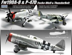 Avioes FW-190-A8 e P-47D / 2 Avioes neste set          12513 ACADEMY