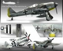 Avioes FW-190-A8 e P-47D / 2 Avioes neste set          12513 ACADEMY