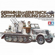 Blindado German 8.ton Semitrack 20mm Flakvierling Sd.Kfz 7/1 - TAMIYA