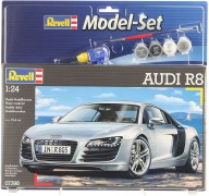 Carro Audi R8 C/TINTAS(4) PINCEIS(2) E COLA - REVELL Carro Audi R8 C/TINTAS(4) PINCEIS(2) E COLA - REVELL