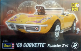 Carro Corvette Roadster 1968 - 2 em 1                   2544 - REVELL AMERICANA