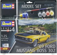 Carro Ford Mustang BOSS 302 - 1969    C/TINTAS(4) PINCEIS(2) - REVELL