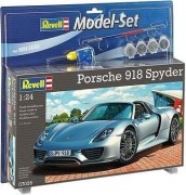 Carro Porsche 918 Spyder c/Tintas, Pinceis e Cola - REVELL ALEMA Carro Porsche 918 Spyder c/Tintas, Pinceis e Cola - REVELL ALEMA