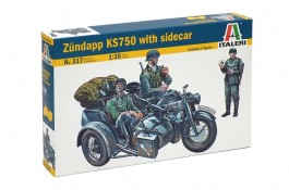 German Motorcycle Zundapp KS-750 with Sidecar and 3 Figures - ITALERI German Motorcycle Zundapp KS-750 with Sidecar and 3 Figures - ITALERI