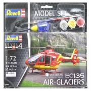 Helicoptero Eurocopter EC-135 Air Glaciers C/TINTAS, PINCEIS - REVELL Helicoptero Eurocopter EC-135 Air Glaciers C/TINTAS, PINCEIS - REVELL