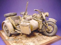 Motocicleta BMW R 75 WW II - com Sidecar ITALERI