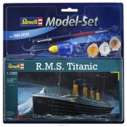 Navio R.M.S. Titanic C/Tintas(3), Pinceis(2) e Cola - REVELL ALEMA Navio R.M.S. Titanic C/Tintas(3), Pinceis(2) e Cola - REVELL ALEMA