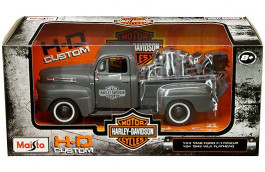 Pick-Up Ford F-1 1948 + Moto Harley Davidson WLA Flathead 19 - MAISTO