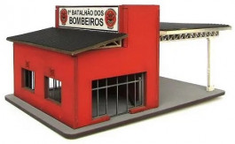 Predio Bombeiros - 1:87 - HO DIO STUDIOS MAQUETES
