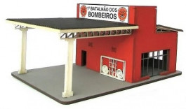 Predio Bombeiros - 1:87 - HO - DIO STUDIOS MAQUETES