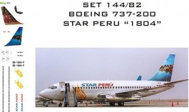 Set Decais Boeing 737-200 Star Peru 1804 - RBX DECAIS