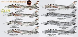Set Decais F-14 - VF-114 Aardvarks - FCM DECAIS
