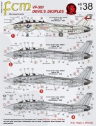 Set Decais VF-301 F-14A Devil´s Diciples - FCM DECAIS