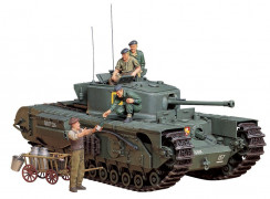 Tanque British Infatry Tank Churchill MK.VII - Inclui 3 Figu TAMIYA