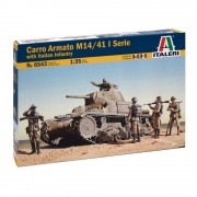 Tanque Italiano FIAT CARRO ARMATO M14/41 with INFANTRY - ITALERI