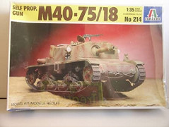 Tanque Self Porpelled Gun M-40 -75/18 FIAT "Semovente" - ITALERI