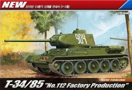 Tanque T-34/85 - No.112 Factory Production             13290 - ACADEMY