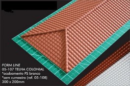 Telha Colonial - Placa 30 x 20 cms - HOLZMANN Telha Colonial - Placa 30 x 20 cms - HOLZMANN