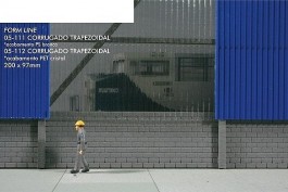 Telha Corrugada Trapezoidal - Estireno Branco - OU Fechament - HOLZMANN Telha Corrugada Trapezoidal - Estireno Branco - OU Fechament - HOLZMANN
